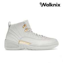 Air Jordan 12 Retro 'Phantom' Cream Metallic-Gold White Sneakers Women FD9101-007 - Nhiều màu - Xem 1