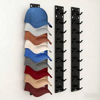 9格壁挂式棒球帽收纳架，多层帽子收纳架，适用于家庭、玄关、卧室、衣橱、商店，圣诞礼物
