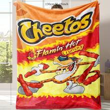 1 件独特设计现代风格毯子，采用数码印花法兰绒面料制成 - 舒适的法兰绒毯，蓝白相间包边，适合旅行、沙发、床、办公室和家居装饰，是送给男孩、女孩和成人的理想生日和节日礼物。