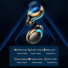 TWS Wireless Earphone Mic Wireless Headphone Stereo Noise Cancelling Sport Headset F9 TWS Wireless Earphones 5.3 9D Sound Wireless Earbuds Touch Digital Display TWS 5.3 Earphones Wireless Bass Stereo In-Ear Earbuds Handsfree Headset With Mic F9 Wireless Earphone 5.3 TWS LED Display 9D Bass Stereo Wireless Earbuds Handsfree Hifi Headset - 黑色 - 查看 4