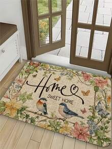 1 buah Keset Motif Bunga Rhododendron & Burung untuk Hari Valentine - Cocok untuk Keset Dalam/Luar Ruangan, Dekorasi Rumah, Dekorasi Ruangan, Karpet Kamar Tidur, Karpet Dapur, Foto, Properti, Hadiah Dekorasi Luar Ruangan, Hadiah Liburan, Karpet Area, Sepanjang Musim - MultiWarna - View 5