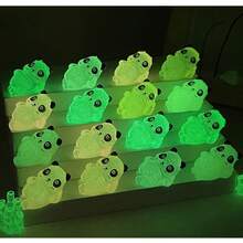 5/10/20pcs Mini Glow-In-The-Dark Panda Resin Figurines, Miniature Toys, Luminous Small Animals, Suitable For Holiday Gifts, Stocking Stuffers, Party Favors, Pranks, Landscape Garden Decor - Multicolor - View 4