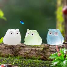 50 món phụ kiện trang trí sân vườn hình cú mèo phát sáng mini, tượng gạch than đen dùng để trang trí vườn cổ tích, trang trí bonsai, tiểu cảnh sân vườn, sân trong, sân vườn ngoài trời. - Nhiều màu - Xem 3