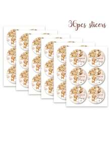 Stickers Thank You Baby Shower Supplies Sticker Mother To Be Lables Birthday Party Decorate Favor Decor Gender Reveal Ready To Pop Stickers, Box Seal Sticker, Gift Box Decor Bag Packaging Label, Sealing Decals,Thanks For Popping By - Shape - View 7