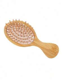 Bambus Kamm, tragbarer Holz Massage Kamm, mittlere Größe Luftpolster Kamm, geeignet für Männer und Frauen, Haushalt und Geschenk
