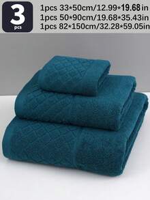 QIBHI 3/1/9条装 100%纯棉纯色毛巾/面巾/浴巾，100%纯棉毛巾布，浴室浴巾/毛巾，客用毛巾，柔软吸水棉巾，适用于浴室、酒店、健身房、旅行、礼品、沙龙、运动、户外、海滩、学校、返校季、旅行配件、家居用品、毛巾、护肤