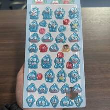 1张动漫卡通3D贴纸，可爱动物小猫贴纸，可重复使用防水贴纸，DIY工艺贴纸，适用于笔记本电脑、水瓶、笔记本、汽车、行李箱、礼品包装、派对装饰、乙烯基贴纸、学习用品、返校用品。 - 彩色 - 查看 2