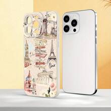A Stylish And Creative Antique White Phone Case With Paris Design Patterns, Compatible With Iphone Models 7/8/X/XS/XR/11/12/13/14/15/16 Plus Pro Max Mini, Perfect As A Gift For A Boyfriend Or Girlfriend.,Suitable For IPhone 17 Air - 白色 - 查看 8