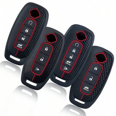 Etui ochronne na kluczyk klasy premium, kompatybilne z niektórymi modelami samochodów Nissan, w tym Sylphy, New Teana, Qashqai i X-Trail, wykonane z silikonu, odporne na wstrząsy i zużycie, precyzyjnie dopasowane i nie blaknące.