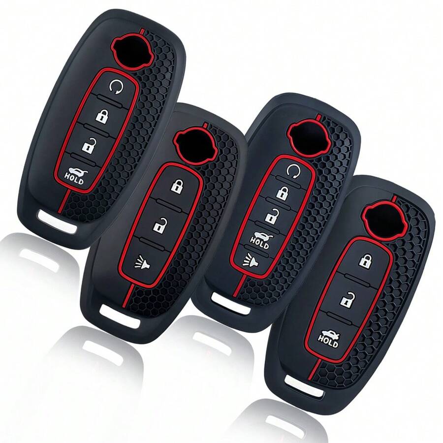 Premium Protective Key Cover, Compatible With Certain For Nissan Models, Including Sylphy, New Teana, Qashqai, And X-Trail Key Bags - Made Of Silicone Material - Shockproof And Wear-Resistant - Precisely Fitted And Colorfast. - 1pc - View 1