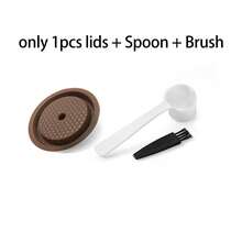 1 o 2 tapas reutilizables para cápsulas Vertuo, compatibles con Vertuoline y Vertuo, incluye cuchara y cepillo de limpieza, excelente para disfrutar del café en movimiento, en casa, al aire libre, de camping, en la oficina o en la cocina. Un excelente regalo de Navidad para los entusiastas de las cápsulas de café. - Marrón Mocha - Ver 9