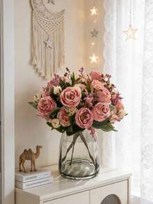 1/80 piezas Ramo artificial de peonías, decoración del Día de San Valentín, ramo de novia del Día de San Valentín, decoración de jardín, decoración de habitación, decoración del hogar, boda, flores sueltas de plástico para decoración de jarrones, decoración del hogar de estilo granja, boda bohemia