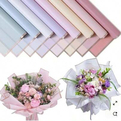 Valentine's Day Floral Jelly Membrane Waterproof Semi-Transparent Bouquet Packaging Gift Packaging For Fresh Flowers, Elegant Clear Wrap And Moisture-Resistant Sleeve For Floral Shops And Boutique Displays, Premium Transparent Gift Box Alternative, Durable Sheer Protective Cover For Bouquets, Arrangements, And Wedding Centerpieces, Elevate Presentation, Enhance Customer Experience, High-Impact Seasonal Display