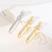 1个18K金通用吊坠扣，护身符扣，专为DIY设计，镶嵌玉石/玉石吊坠扣 - 彩色 - 查看 3