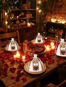 3pcs Holiday Party Gift Set: Cherry Bow Keychain, White Organza Bag, Thank You Card, Backpack Charm, Valentine's Day Gift, Gift Set, Suitable For Theme Events, Weddings, Dates, Proposals, Birthday Parties, Anniversaries. - Multicolor - View 7