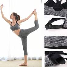 GeorgeX Brasieres Deportivos Mujer, 3 Piezas Brasieres Deportivo con Cruzados Tirantes, Recortada Tops con Copas Acolchadas Extrables para Hacer Yoga, Correr, Fitness - M - Ver 7