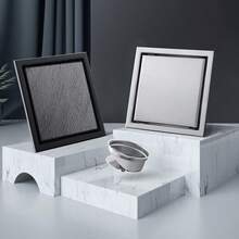 1 pezzo Scarico doccia nascosto, Scarico in acciaio inossidabile - Design moderno e elegante, Rimovibile, Anti-odore e Anti-intasamento, Copertura dello scarico integrata, Sistema di drenaggio efficiente, Adatto per bagno, balcone, cucina ecc. - Disponibile in misure da 4 pollici e 6 pollici Accessori per il bagno Strumenti per il bagno - Multicolore - Visualizzare 4
