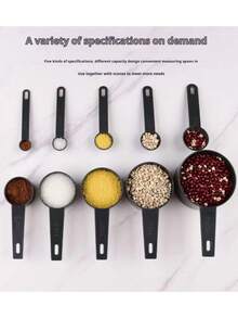 Bộ 10 món cốc và thìa đong định lượng nhà bếp, có thể xếp chồng lên nhau, dụng cụ nấu nướng và làm bánh, thích hợp cho Halloween, Giáng sinh, Lễ Tạ ơn, nhà bếp, phòng ăn, ngoài trời, làm bánh, cốc đong định lượng, phụ kiện nhà bếp và các vật dụng khác. - Nhiều màu - Xem 8