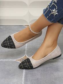 Pink Fabric With Black and Gold Plaid