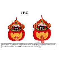 1pc - Handkerchief Hangable Red Cute Kitchen Bathroom Festive Prosperity New Year Series Hand Towel Bathroom Absorbent Soft - Đặc điểm của sự giàu có - Xem 11