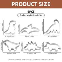 6/7pcs Dinosaur Cookie Cutter Set, Dinosaur Birthday Party Cake, Cookie And Sandwich Cake Molds, Pastry Cutter, Cookie Cutters, Baking Tools, Kitchen Gadgets, Kitchen Accessories, Christmas Baking Tools, Fondant Cake Molds - - - View 3