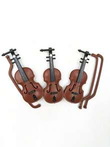 Miniaturowy model skrzypiec, smyczek i futerał – idealny miniaturowy instrument muzyczny do dekoracji domku dla lalek i kolekcjonerów. Miniaturowy model instrumentu muzycznego, świat skrzypiec, rekwizyty do strzelania, imitacja skrzypiec w stylu vintage, zabawki rodzinne. - Kolor słojów drewna - Zobacz 8