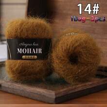 2 Skeins, Alpaca Mohair, Long Mohair, Fine Mohair Yarn, For Knitting Sweaters, Shawls, Vests, Handmade Yarn 25g*2 Skeins - Black Label Alpaca Mohair - View 22