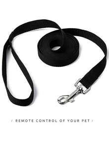 1 Extra Long Pet Leash, Polyester Dog Training Rope, 5.9-50 Feet, Used For Obedience, Play, Camping, And Backyard Exercise - Suitable For All Dog Breeds - Allowing Dogs To Have A Wider Range Of Activities. - Black - View 2