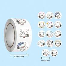 10pcs/Set Snoopy Scroll Stickers, Cute Snoopy Cartoon Expression Peanuts Village Stickers, Random Styles, New Year/Valentine's Day Gift - Multicolor - View 6