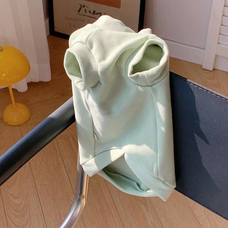 柔软纯色宠物背心，马卡龙粉/蓝/紫/绿多色拼接，适合猫狗穿着，简约舒适，日常穿着。 - 粉色 - 查看 6