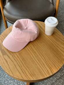 Y2K Butterfly Embroidered Baseball Cap - Adjustable Dad Hat, Unisex Kids, Cute Retro Sun Protection Trucker Cap - Pink - View 9