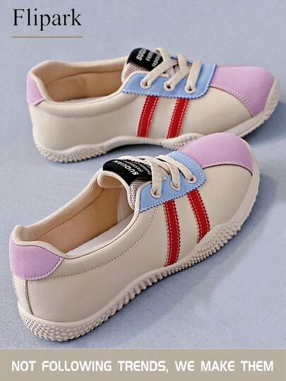 Flipark 【建议选购大一码】女士时尚百搭休闲简约运动鞋，绿色，适合办公室、户外、运动、休闲、派对、日常穿着