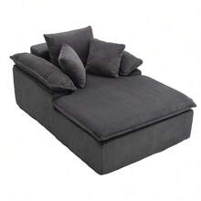 Sofas & Couches - Gray + Corduroy + 1 Seat + Foam - View 9