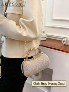 Lightweight,Business Casual Rhinestone Decor Bucket Bag Mini Drawstring Design, Clear Bag Faux Pearl Bag Evening Bag,Dinner Bag Glamorous,Elegant,Exquisite,Quiet Luxury Rhinestone For Party Girl,Woman,Bride Perfect For Party,Dinner/Banquetchristmas Party Dress, Perfectly Matching With Bridal Party, Clutch Bag For Wedding, Party Bags,Perfect For Party Wedding Prom Dinner/Banquet Matching With Holiday Party Dress Evening Dress & Sequin Dress Secret Santa Gifts For Women,Christmas Market Bag [US Local Warehouse] - 彩色 - 查看 8