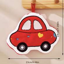1 Pack Cute Cartoon Embroidered Car Bathroom Hand Towel Autumn Winter New Thickened Absorbent Kitchen Bathroom Towel - 紅色 - 查看 7