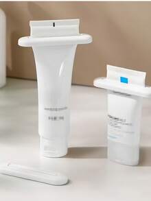 Two Pieces Reusable Manual Toothpaste And Facial Cleanser Extruder, Bathroom Storage Device, Toothpaste Extruder, Minimalist Style, Practical Accessory, Leak-Proof Design, Hygiene Accessory, Daily Cleaning, Essential For Travel - Multicolor - View 7