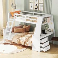 Kids Bed Frames, Headboards & Footboards - White + Pine + 140cm*200cm-1 - View 2