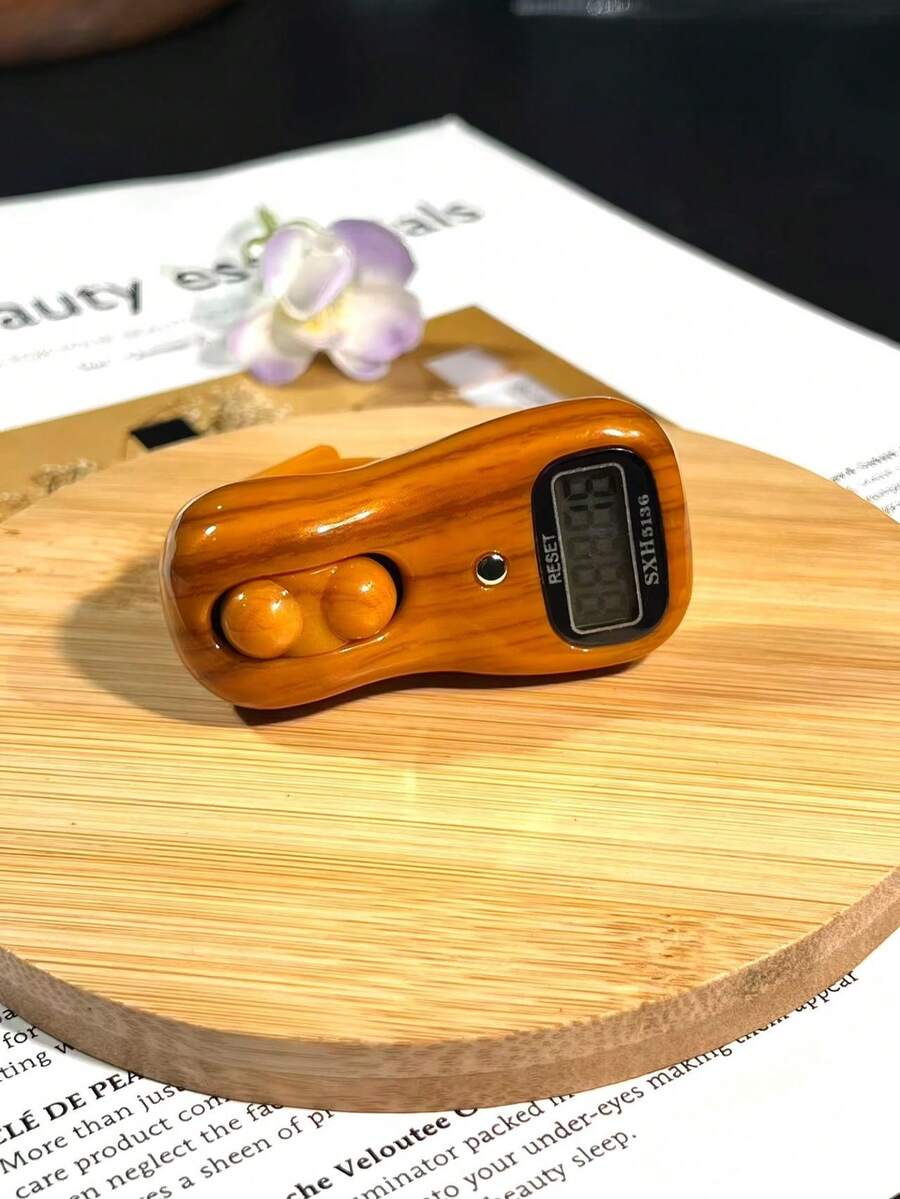 Minimalist Luxury Electronic Counter With Manual Reset Button, Portable Lanyard Design - Battery-Free Operation, Large Screen LCD Display, Suitable For Meditation, Gym, Prayer, Yoga - Durable ABS Material - Ideal For Tracking Repetitions, Rounds, Routines - Perfect Portable Counter For Meeting Statistics - Multicolor - View 1