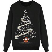 Sudaderas de Navidad para la familia, feas da festivo, suteres de Navidad, para adultos, parejas, mujeres, hombres, nios y nias - Niños pequeños + 3-4 Años + 01-black - Ver 4