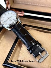 Pablo Raez 1pc Men's Watch Original Authentic Famous Brand New Luxury Wristwatch Men's Silver Non-Fading Exquisite Stainless Steel Fashion Clock Minimalist Business Men's Watch 50m Waterproof Calendar Date Display Premium Men's Fashion AAA Grade Quartz Watch Real Steel Scale Black PU Leather Soft Strap Chain High-End Daily Wear Teacher Gift Father Or Boyfriend Gift Graduation Wedding Birthday Gift - one-size - View 11