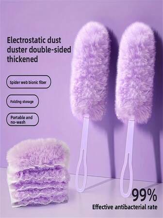 Paños antiestáticos en cantidades de 10/20/30/40/50/100 - Fácil de reponer, sin requerimiento, adecuado para limpiar muebles, electrónicos y persianas - No incluye mangos, suministros de limpieza ni recolectores de polvo.