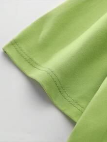 青少年男童复古洛杉矶学院风短袖宽松柔软凉爽T恤，休闲校园夏季上衣