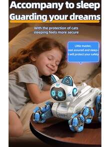 Remote Control Robotic Cat Christmas Gifts RC Interactive Intelligent Walking Dancing Programmable Robot Puppy Toy Electronic Pets With Light And Sound For Kids Age 6, 7, 8, 9, 10 And Up Years Old  Gift For The Kids - 藍色 - 查看 4