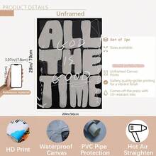 1 件带框帆布海报 - 现代基督教墙面装饰，带有“GOD. ALL. THE TIME. & GOOD. ALL. THE TIME. FAITH. ALL. THE TIME。” - 黑白简约圣经诗句艺术，米色/灰色/白色 - 垂直励志经文印刷品，适合家庭、教堂、办公室 - 可直接悬挂的包裹式帆布画框 - 卧室、客厅、厨房、餐厅的理想礼物 - 基于信仰的房间装饰 - 彩色 - 查看 19