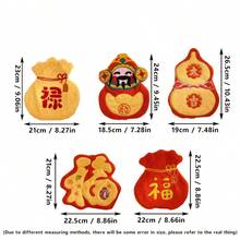 1pc - Handkerchief Hangable Red Cute Kitchen Bathroom Festive Prosperity New Year Series Hand Towel Bathroom Absorbent Soft - chúc may mắn - Xem 4