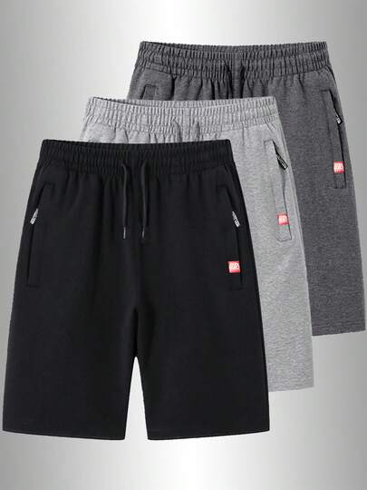 Pantalones cortos deportivos de punto casuales de verano para hombres, con cintura ajustable con cordón, bolsillos laterales, adecuados para deportes al aire libre, correr y uso diario