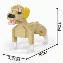 1pc Cartoon Building Block Mini Animal Dog Sausage Dog/Labrador/Schnauzer/Shiba Inu/Poodle Teddy Pet Dog Companion DIY Assembly Educational Building Block Set Home Decor Birthday Gift - Multicolor - View 8