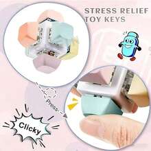 لعبة تخفيف الضغط النفسي، لعبة الضغط على لوحة المفاتيح المكعبة الميكانيكية، هدية لتخفيف الضغط للبالغين، تخفيف الضغط، قضاء الوقت (اللون والطراز للسلسلة عشوائي) - متعدد الألوان - مشاهدة 4