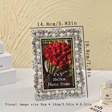 1 件创意轻奢水钻简约设计现代相框，6 英寸、7 英寸、10 英寸，适用于家庭、办公室、客厅、卧室、装饰，也可作为生日礼物、送给家人和朋友的节日礼物（内纸随机） - 銀色 - 查看 18