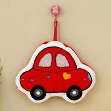 1 Pack Cute Cartoon Embroidered Car Bathroom Hand Towel Autumn Winter New Thickened Absorbent Kitchen Bathroom Towel - 紅色 - 查看 9
